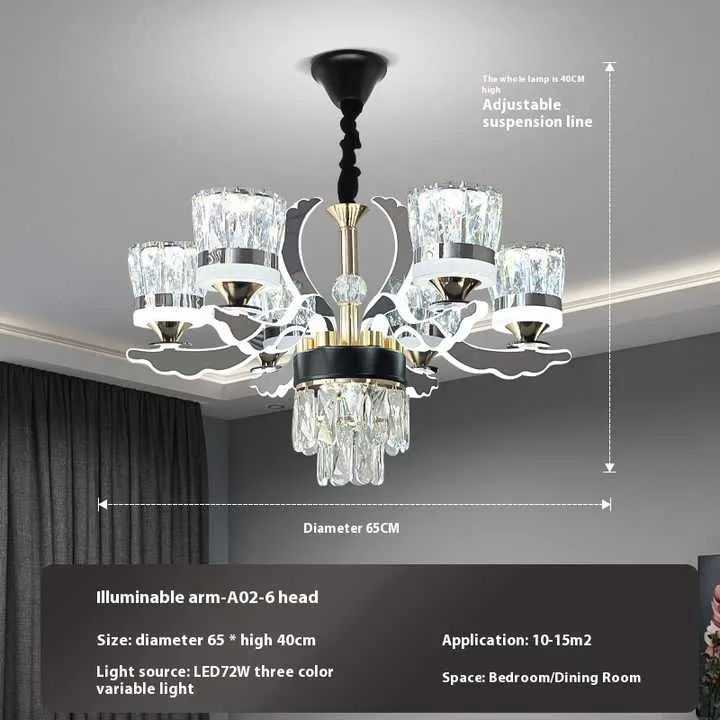 ثريات كلاسيكية حديثة فاخرة ذهبية مستديرة ، مصباح زجاجي لغرفة المعيشة وغرفة الطعام Luxury Modern Classic Round Gold Chandeliers, Glass Lamp for Living Room and Dining Room