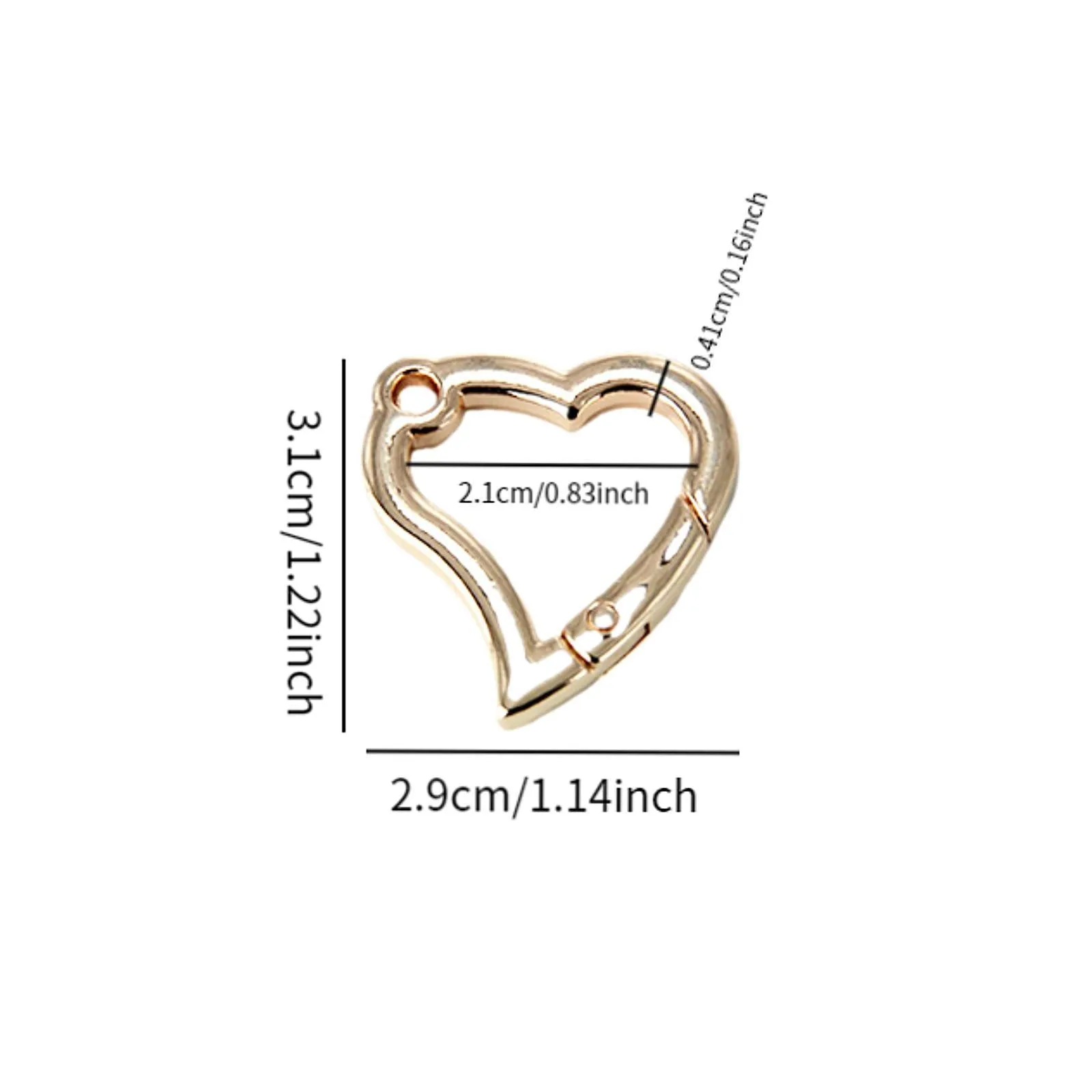 10 Pieces Spring Snap Hooks Metal Key Chain Hooks for Bags Lanyard Backpacks Light Gold