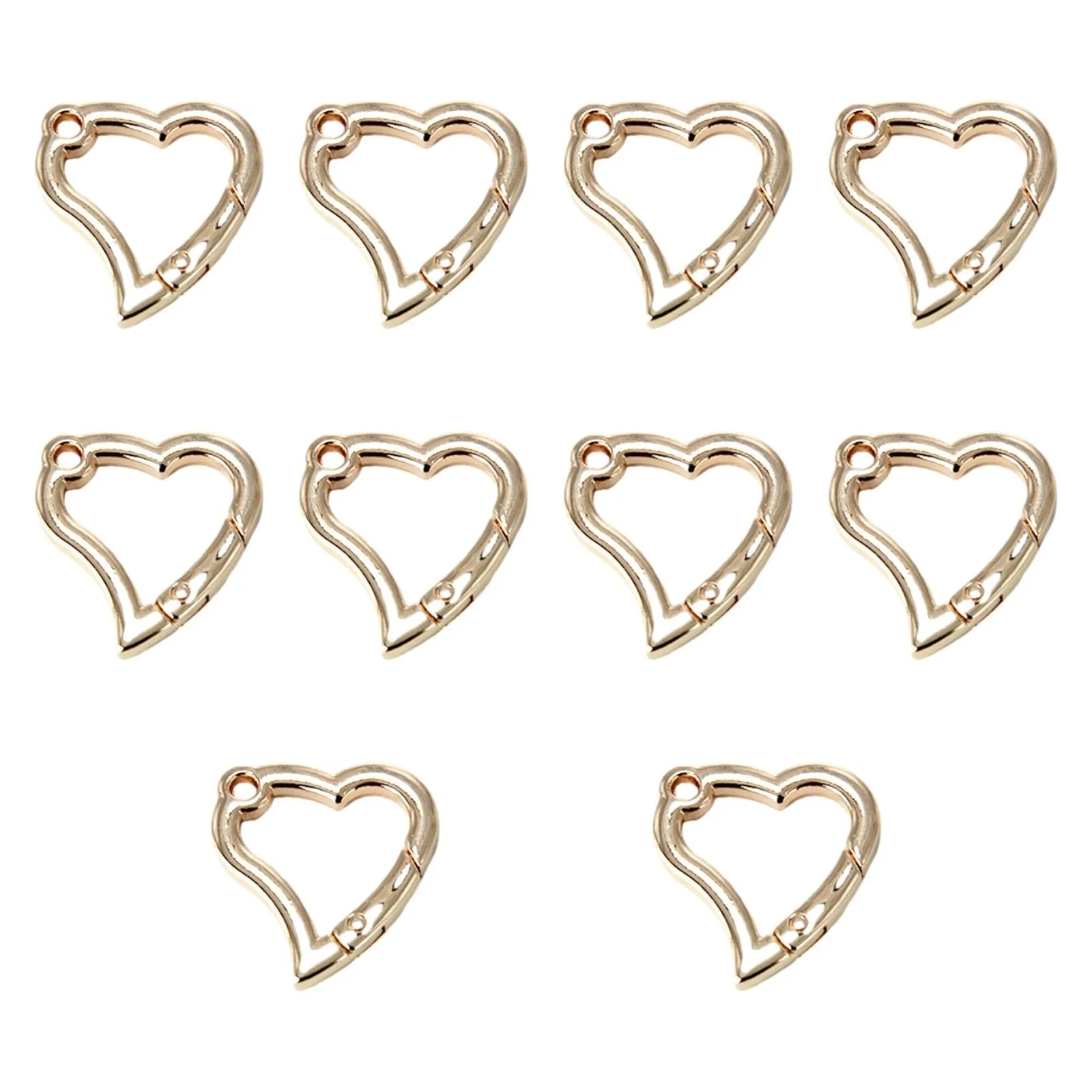 10 Pieces Spring Snap Hooks Metal Key Chain Hooks for Bags Lanyard Backpacks Light Gold
