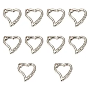 10 Pieces Spring Snap Hooks Metal Key Chain Hooks for Bags Lanyard Backpacks White