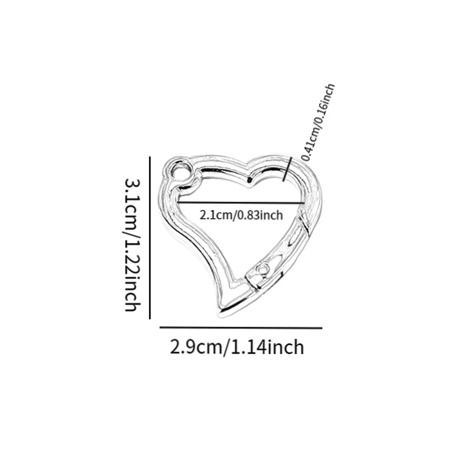 10 Pieces Spring Snap Hooks Metal Key Chain Hooks for Bags Lanyard Backpacks White