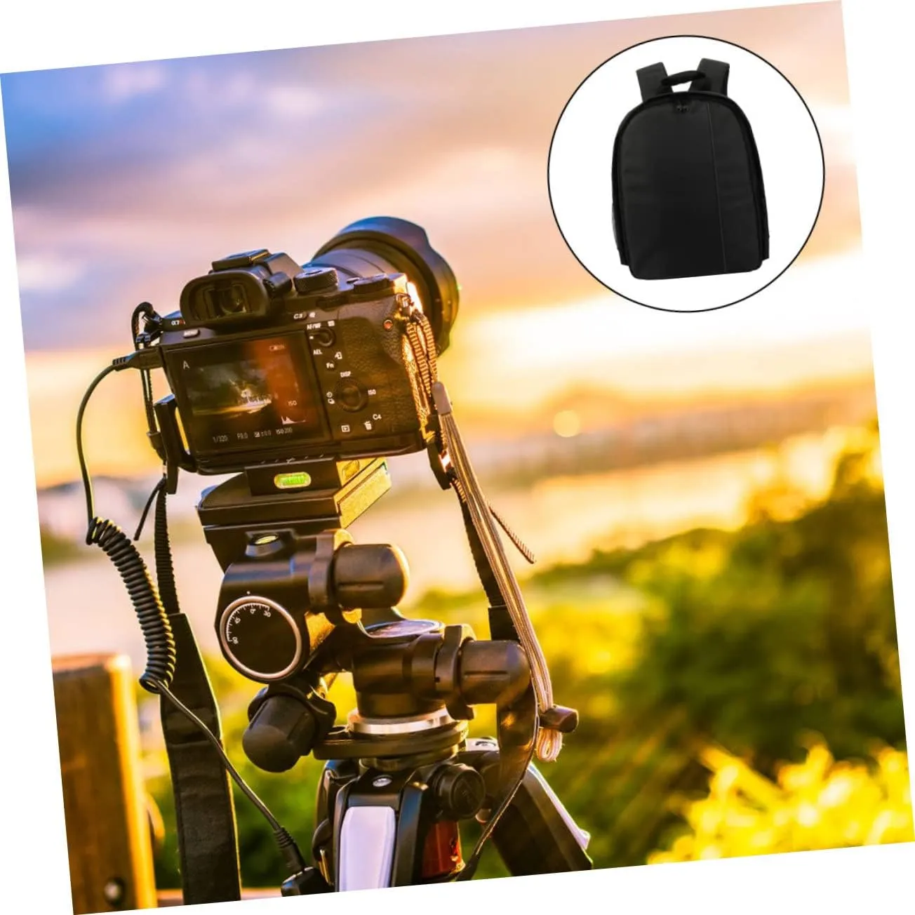 1Pc DSLR Camera Backpack with Tripod Holder Versatile Slr for Photographers Shockproof Design Removable Internal Dividers for Hiking Camping Daily Use