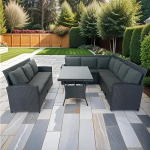 5 Piece Patio wicker Outdoor Sectional Set