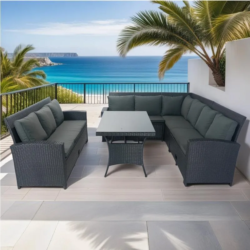 5 Piece Patio wicker Outdoor Sectional Set