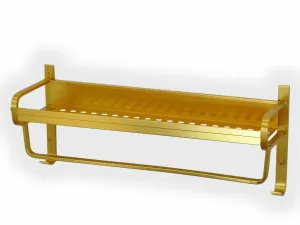 5502-5141,  Metal Towel Rack W/Hooks Gold/ Silver