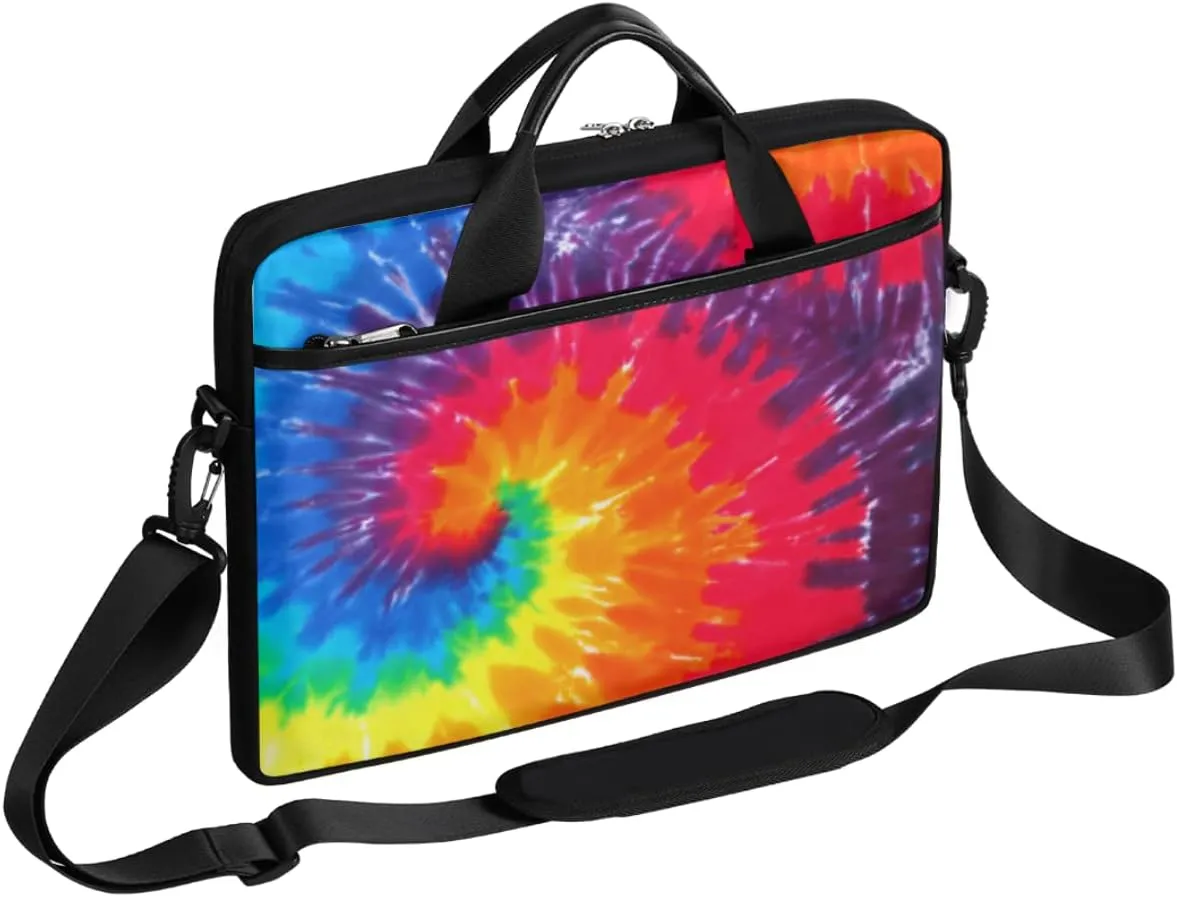 Abstract Modern Tie Dye Laptop Shoulder Messenger Bag Waterproof Laptop Briefcase with Handle and Padded Strap Case Sleeve for 13 13.3 14 15.6 Inch Laptop Case