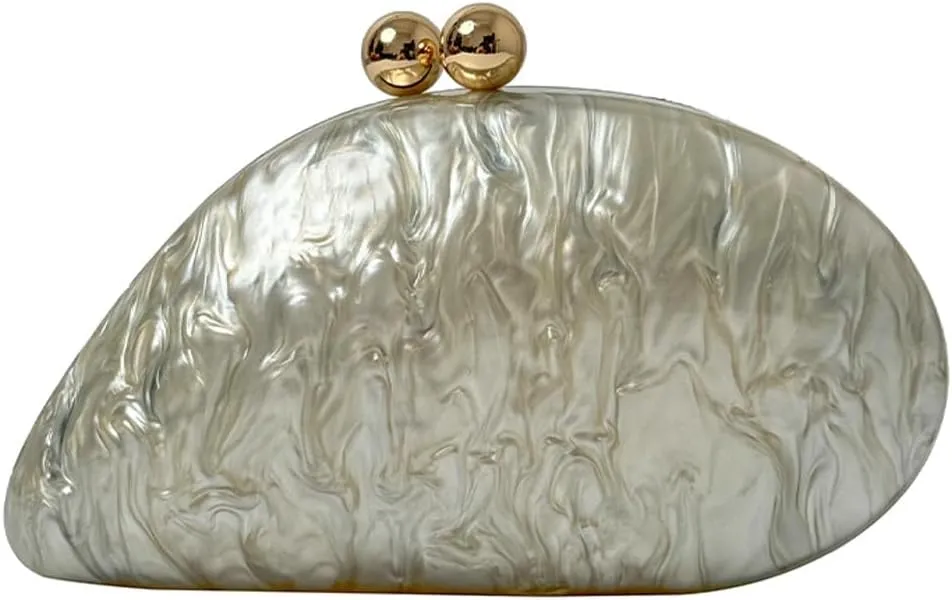 Acrylic Evening Clutch Purses Women Shell-shaped Evening Handbag Chic Evening Clutch Bag with Chain for Prom Wedding 2025