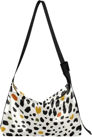 ALAZA Modern Leopard Print Animal Womens Tote Bag Leather Shoulder Bag For Women Men Large Hobo Cross Body Bags Handbag