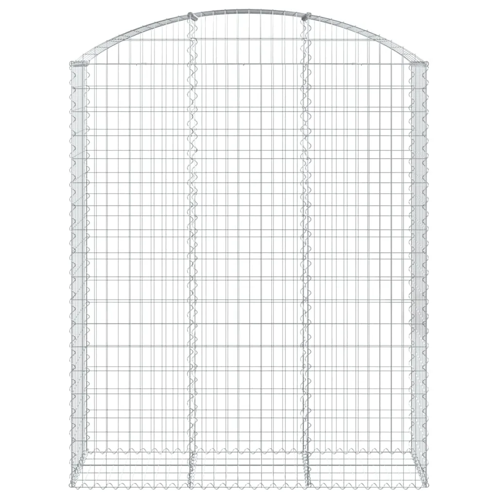 Arched Gabion Basket 150x50x180/200 cm Galvanised Iron