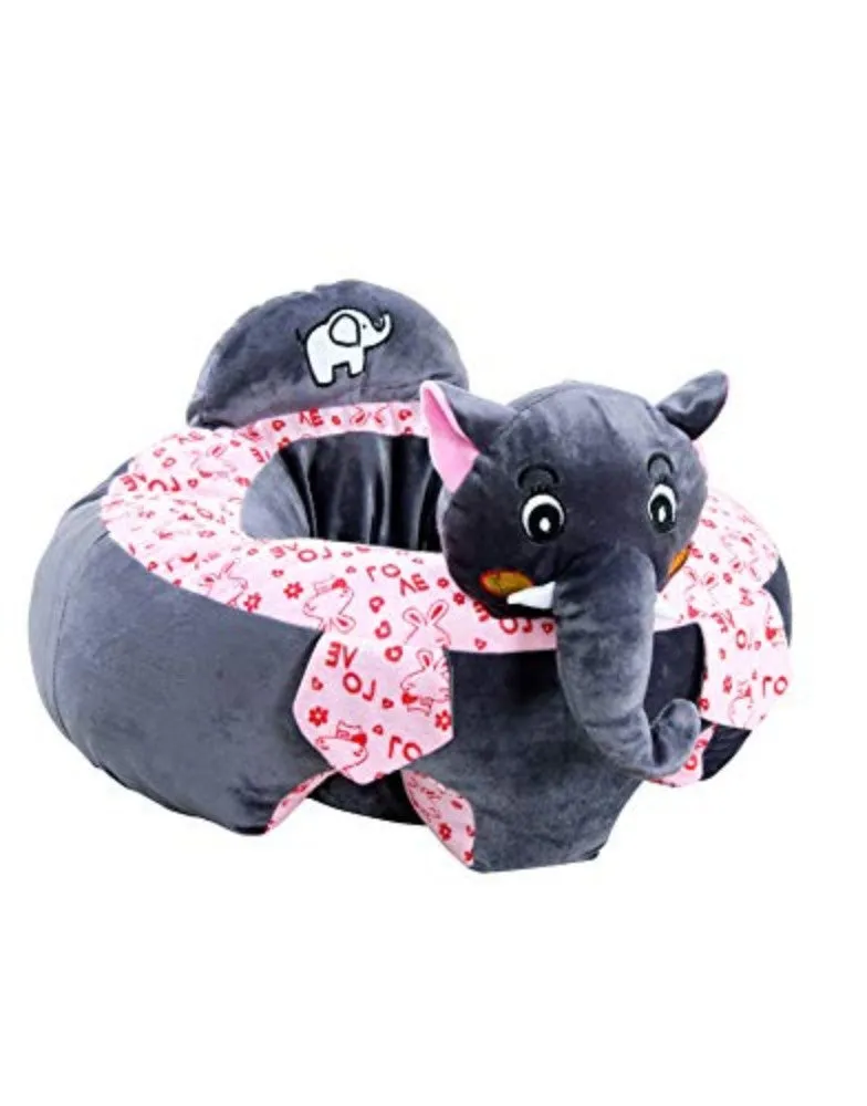 Babymoon Elephant Plush Kids Sofa Seat Couch (Grey)