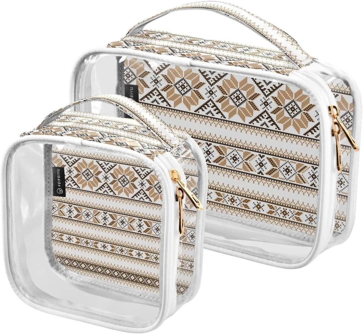 Bo_6_new_04 2 Pieces Clear Makeup Cosmetic Bags for Traveling Vacation Organizing, Toiletry Bags for Women Men, PVC Waterproof Travel Organizer