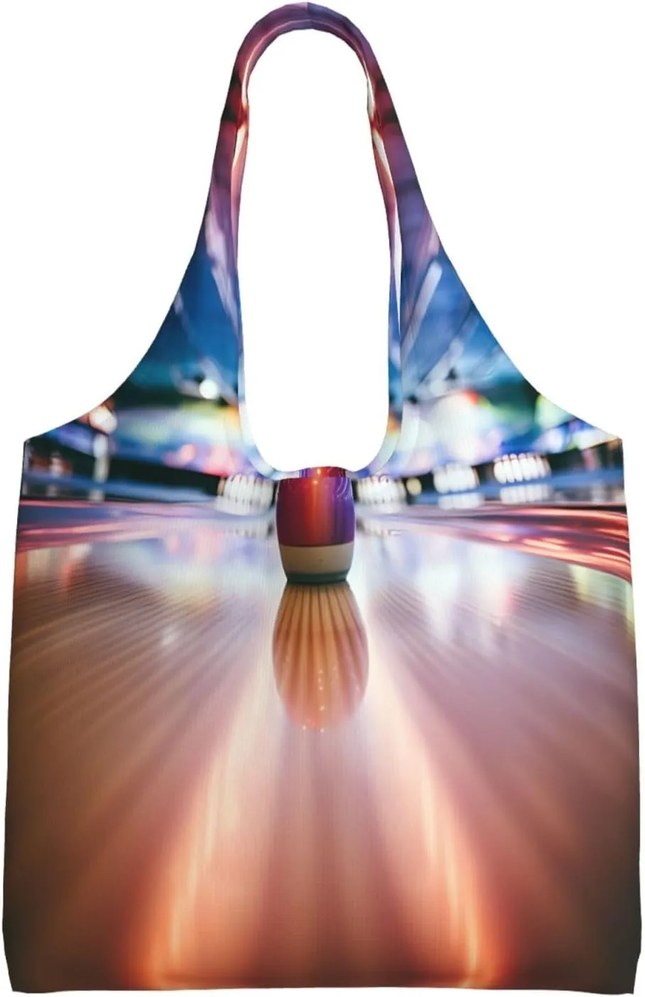bowling ball Printed canvas bag-suitable for shopping bags, fashionable women's bags