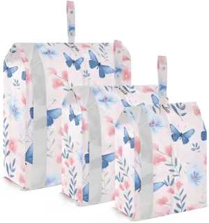 Butterflies Flowers Packing Cubes for Travel 3 Set Travel Organizer Bags Suitcase Organizer Bags for Suitcases