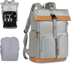 Camera Bags for Photographers,Professional DSLR Camera Backpack Bag with Waterproof Rain Cover,Laptop Compartment Tripod Holder Bag, Suitable for Shooting, Commuting, Travel, Holiday Gifts
