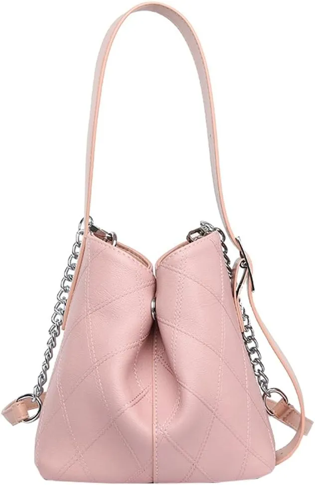 Casual Bucket Bag for Women Simple Cross Body Bags with Large Capacity Trendy Shoulder Bags with Adjustable Strap