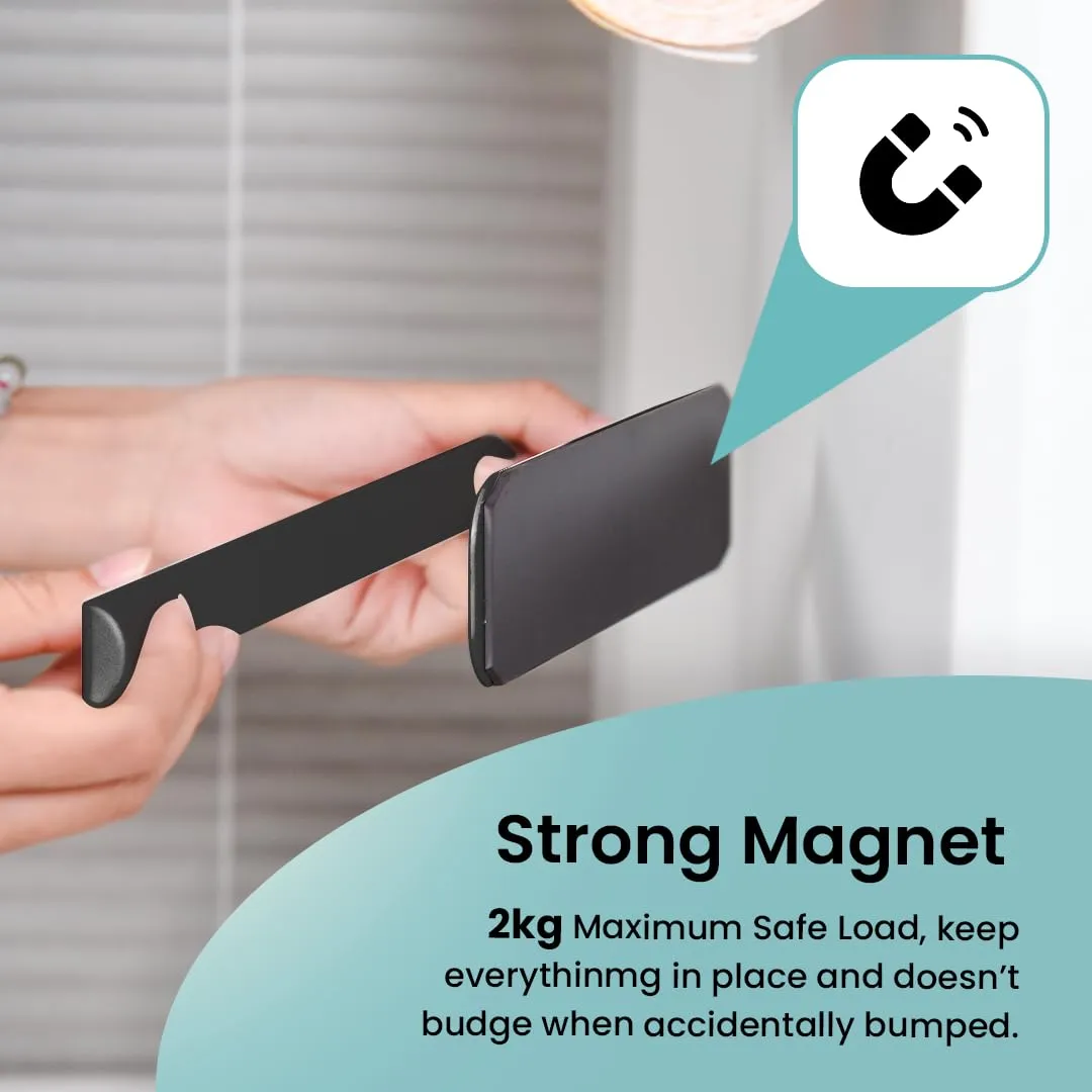 Cheston Magnetic Fridge Paper Towel Hanger- Durable Organizer for Metal Surfaces: Refrigerators, Microwaves, Metal Almirah - Load-Bearing 5kg - Ideal for Towel Rolls & Clothes