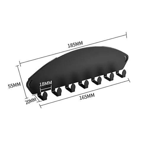 CHESTON Magnetic Storage Rack with Magnetic Hooks - Durable Organizer for Metal Surfaces: Refrigerators, Microwaves & Metal Almirah (Set of 3)