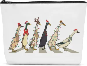 Christmas Makeup Bag Christmas Purses for Women Christmas Travel Organizer Travel Toiletry Bag Christmas Season Cosmetic Bag for Women Gifts for Christmas Farmer Ducks Lover