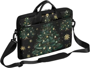 Christmas Tree Modern Pattern Laptop Shoulder Bag Tablet Computer Notebook Sleeve Messenger Bags Carrying Case with Strap Briefcase Tote for 14 15 in Laptops