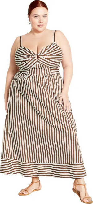 City Chic Women's Dress Stripe Zaya