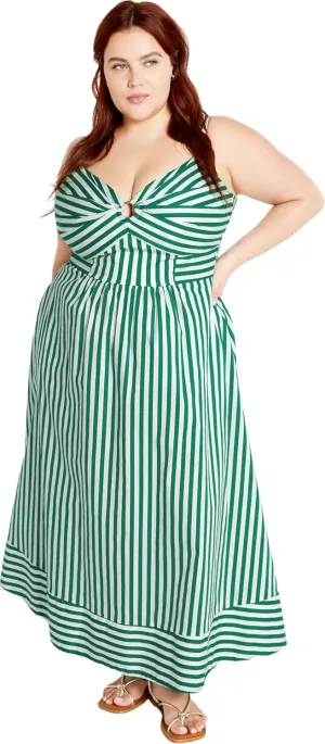 City Chic Women's Dress Stripe Zaya