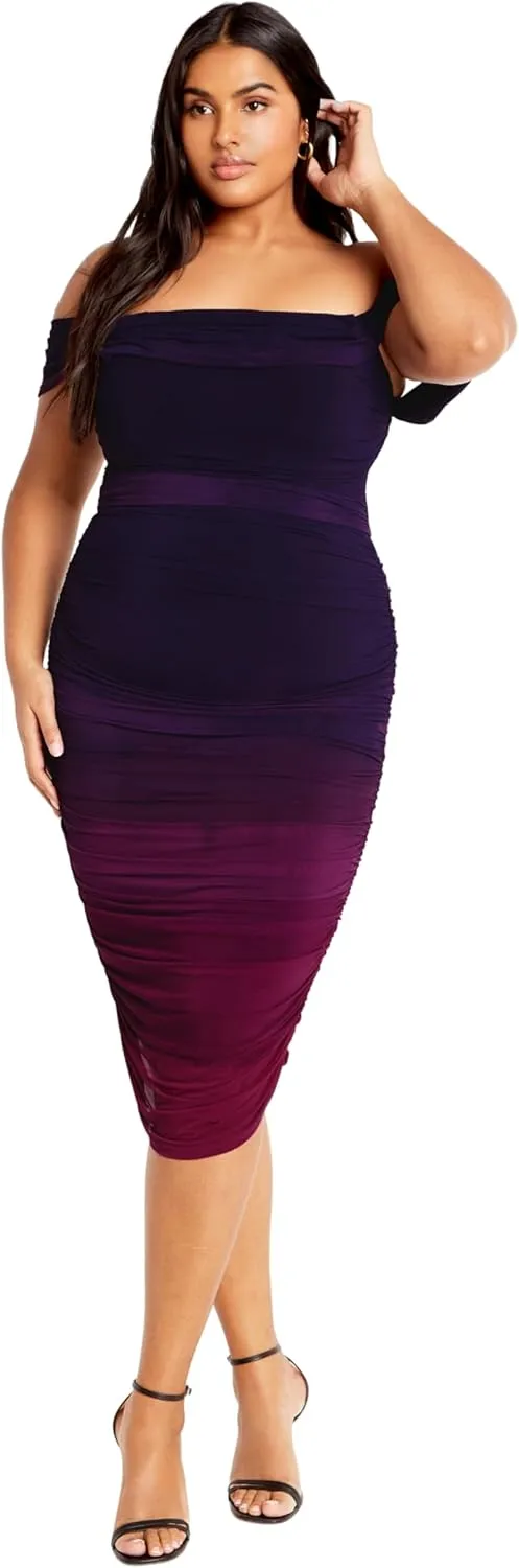 City Chic Women's Plus Size Dress-Alyssa Print