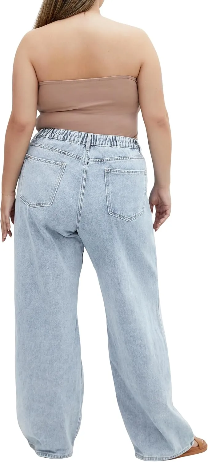 City Chic Women's Plus Size Harley Kyla Wide Leg Jean