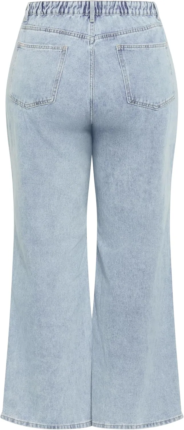City Chic Women's Plus Size Harley Kyla Wide Leg Jean