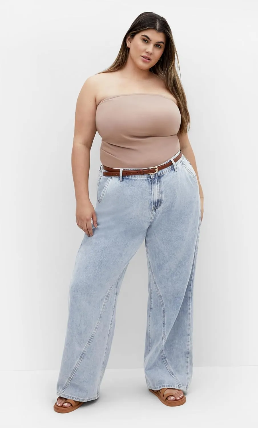 City Chic Women's Plus Size Harley Kyla Wide Leg Jean