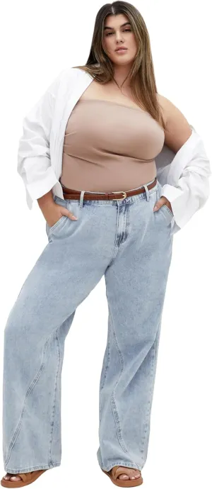 City Chic Women's Plus Size Harley Kyla Wide Leg Jean