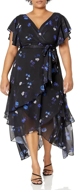 City Chic Women's Plus Size Maxi Flirty Tier PRT