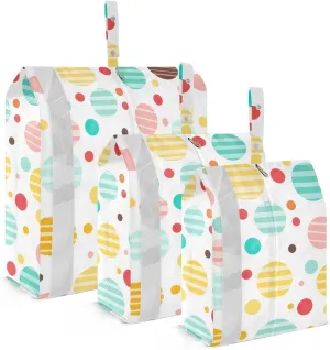 Colorful Dots Funny Packing Cubes for Travel 3 Set Travel Compression Bags Luggage Bags Organizer for Travel Essentials