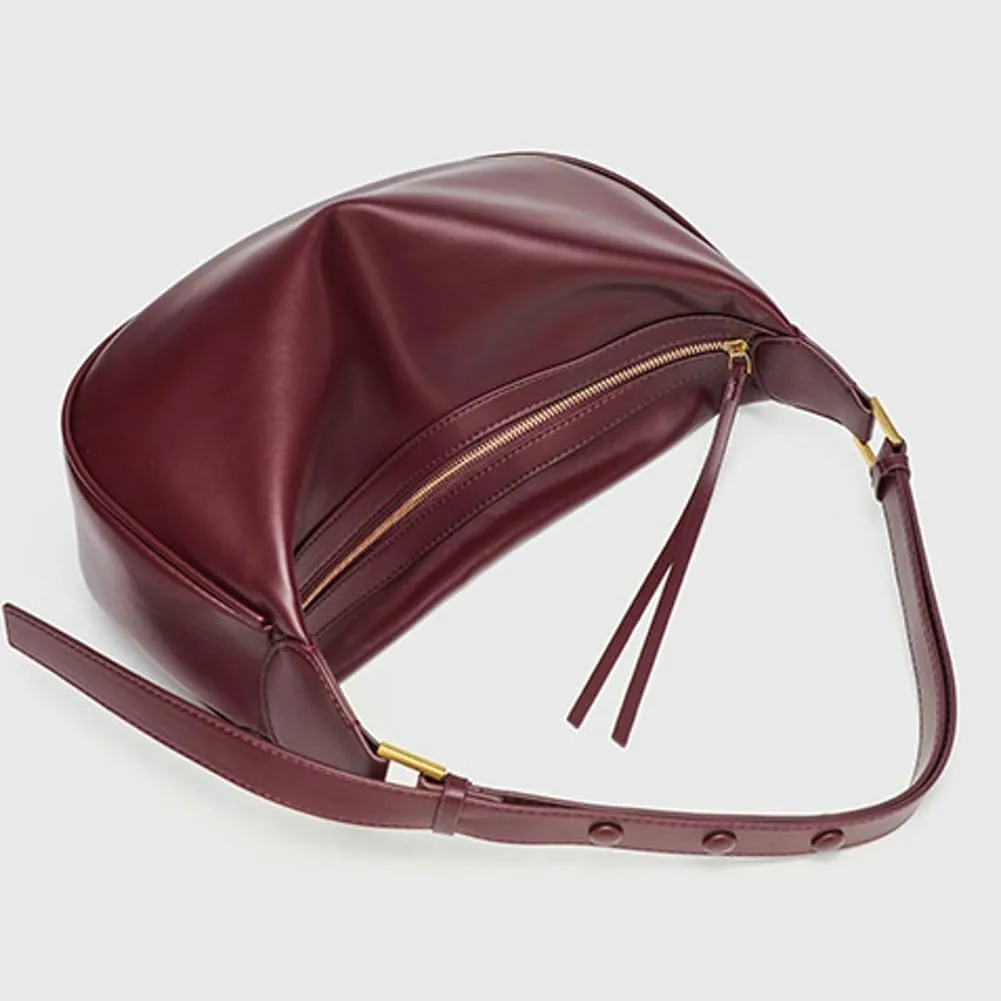 Crescent Shoulder Bags for Women Vegan Leather Tote Purse Underarm Handbag Retro Crossbody Tote Bags Trendy Satchel Handbags
