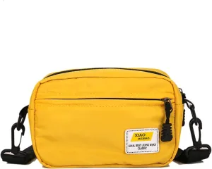 Crossbody Bag for Women,Women Shoulder Bags,Women Nylon Bag Vintage Style Student Shoulder Crossbody Bags Small Satchel White (Color : Yellow)