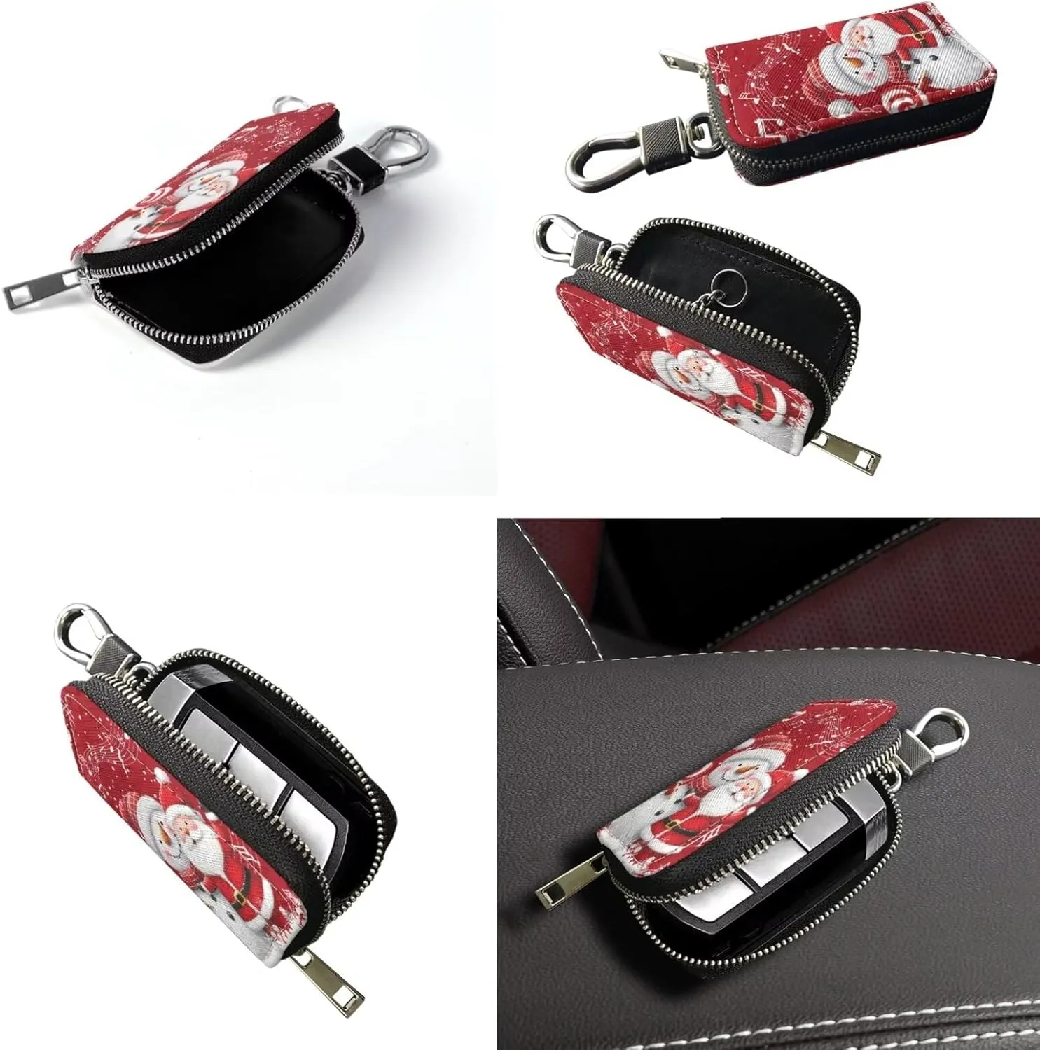 Crossbody Bags for Women Leather Bucket Bags with Car Key Case 2 Piece Shoulder Bag Trendy Handbag