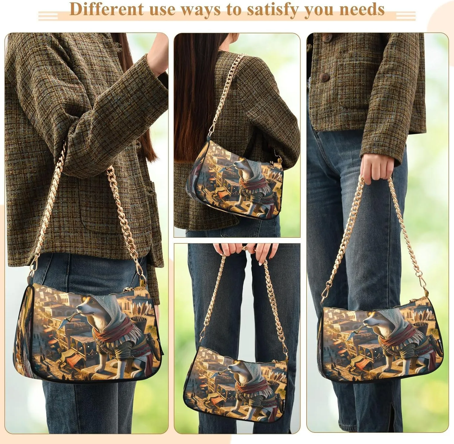 Cute Cartoon Frog Big Eyes Purse with Zipper, Trendy Bags for Women