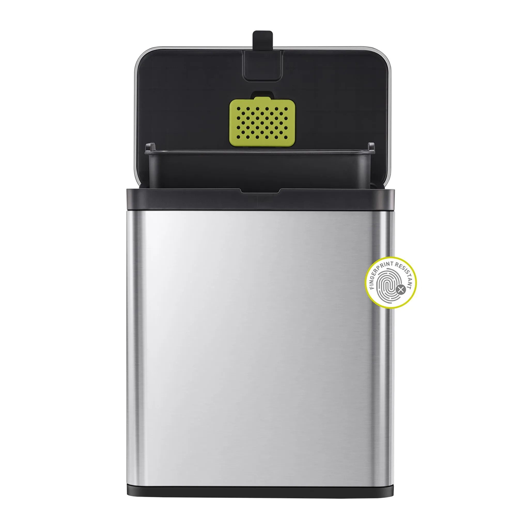 Deluxe Puro Compost Bin with Liner - 7L / 1.85 Gal (Stainless & Black)