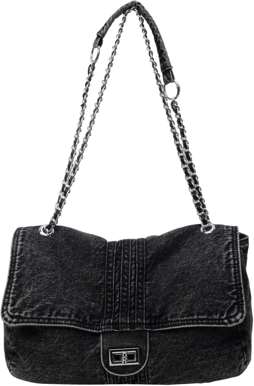 Denim Purse for Women Jean Purses Tote Bag for Womens Handbags Work Bags Jean Shoulder Bag Trendy Crossbody Bags