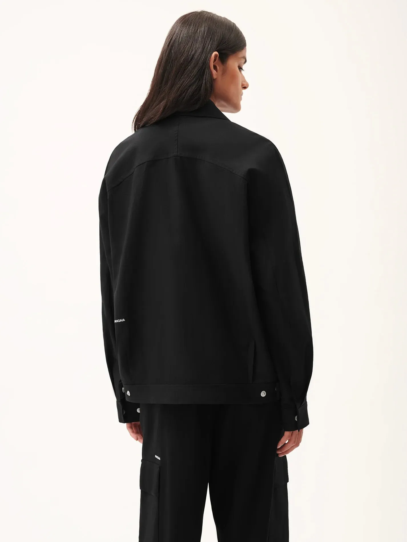 DNA Cotton Linen Harrington Jacket - Black