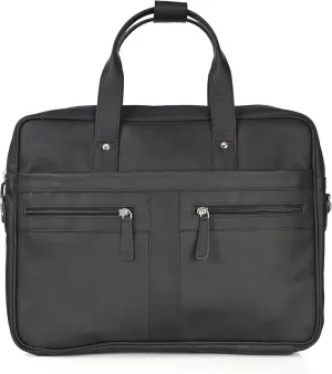ELIZO Voyager Leather Briefcase and Messenger Bag