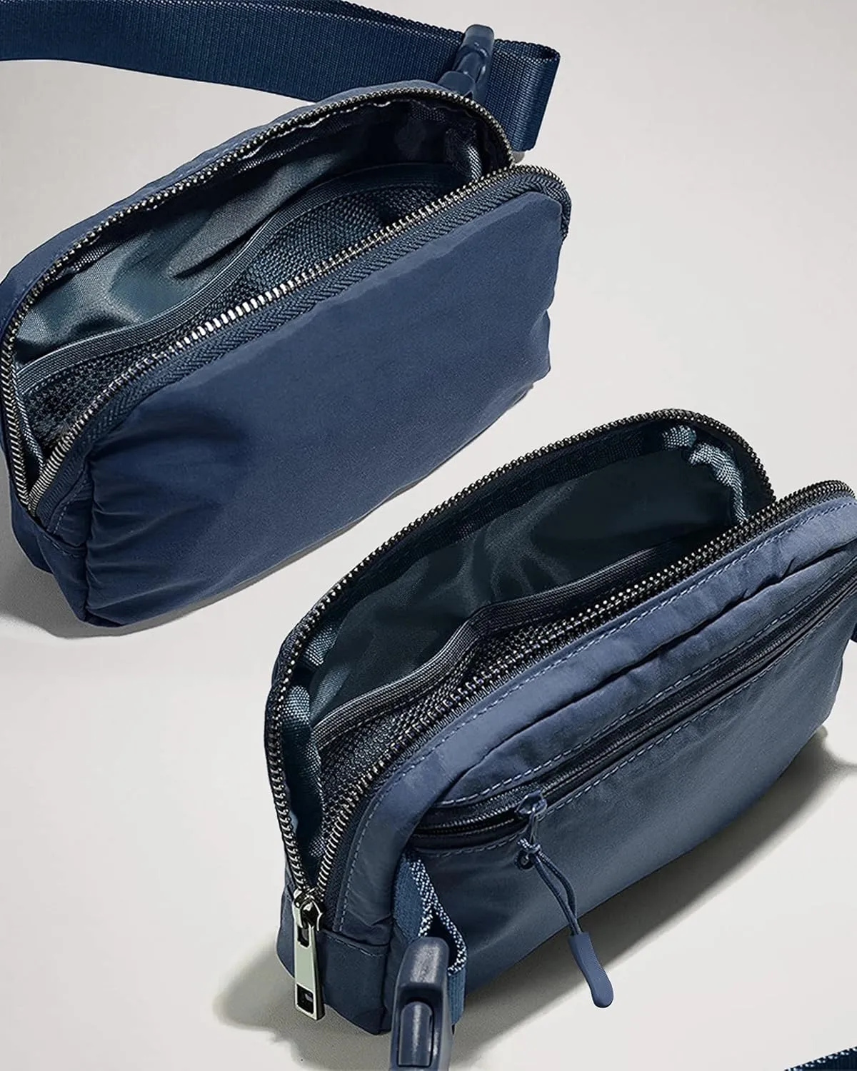 Fanny Pack Cross Body Bag Small Crossbody Bags for Women Men Trendy Nylon Waterproof Mini Purse Travel Running Belt Bag Lulu Dupes Bum Hip Chest Waist Pack Side Bag Must Have Dark Blue