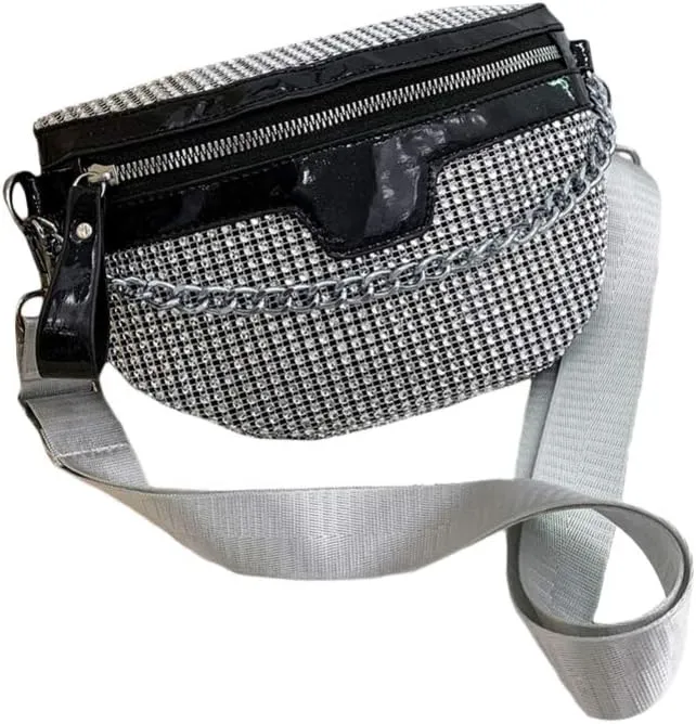 fanny pack rhinestone 10-12 for glitter girls -1pc Versatile Cross-Body Bag Creative Chest Bag Waist Bag Chest Pouch for Travel
