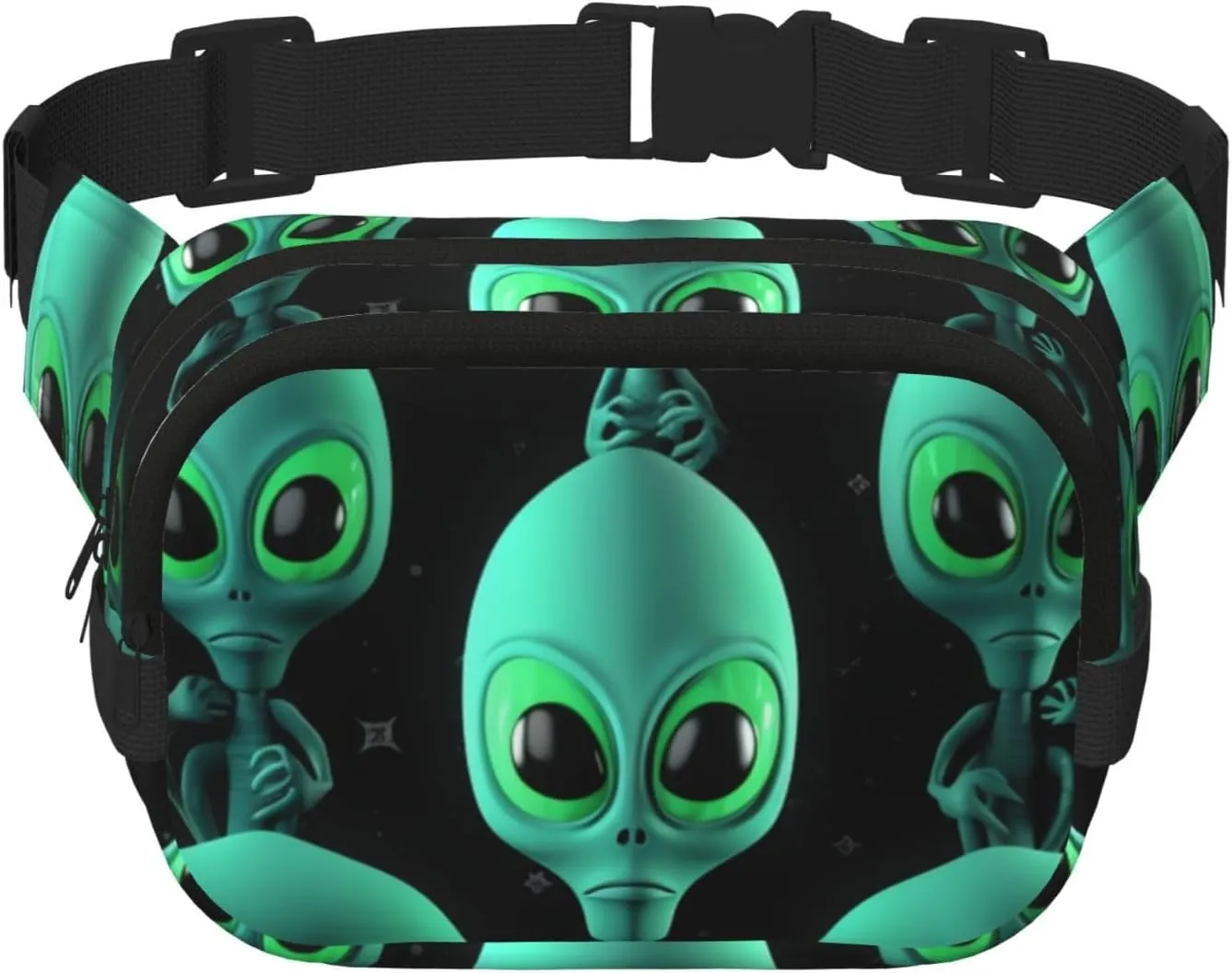 Fanny Packs for Women Adjustable Belt Bag Lightweight Fashion Waist Packs Men Sling Bag Aliens Fanny Pack Crossbody Belt Bag for Traveling Workout Running Cycling