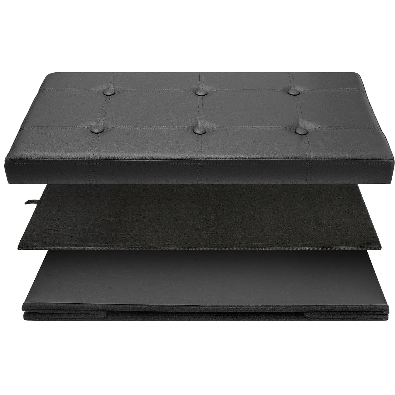 Faux Leather Storage Bench (Medium)