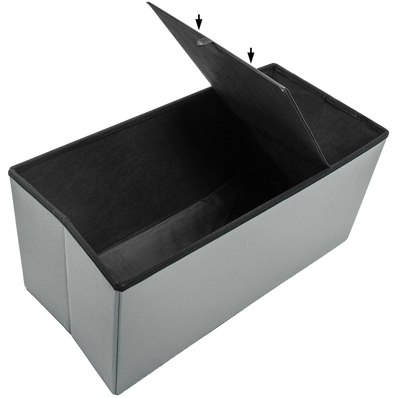 Faux Leather Storage Bench (Medium)