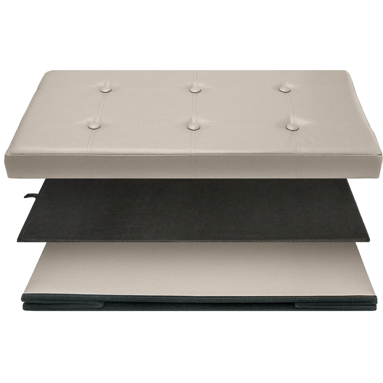 Faux Leather Storage Bench (Medium)