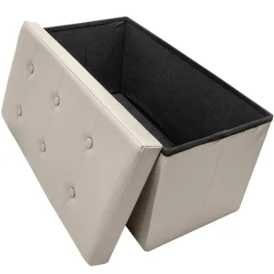 Faux Leather Storage Bench (Medium)