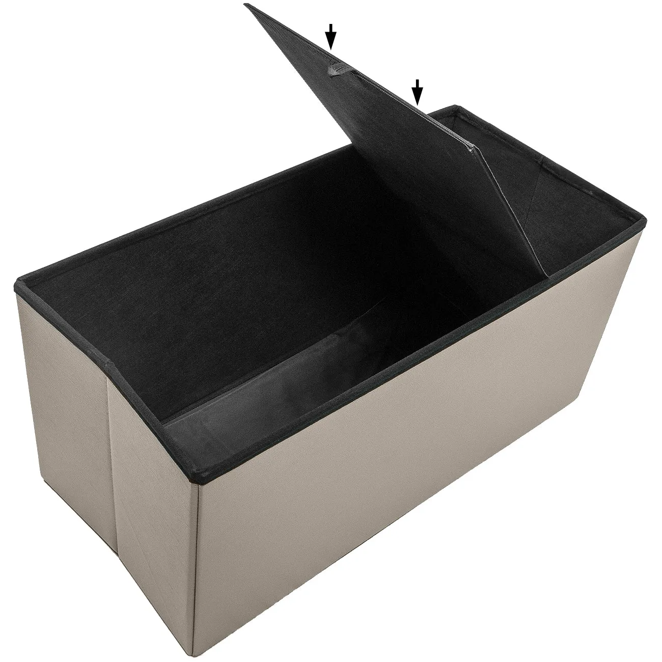 Faux Leather Storage Bench (Medium)