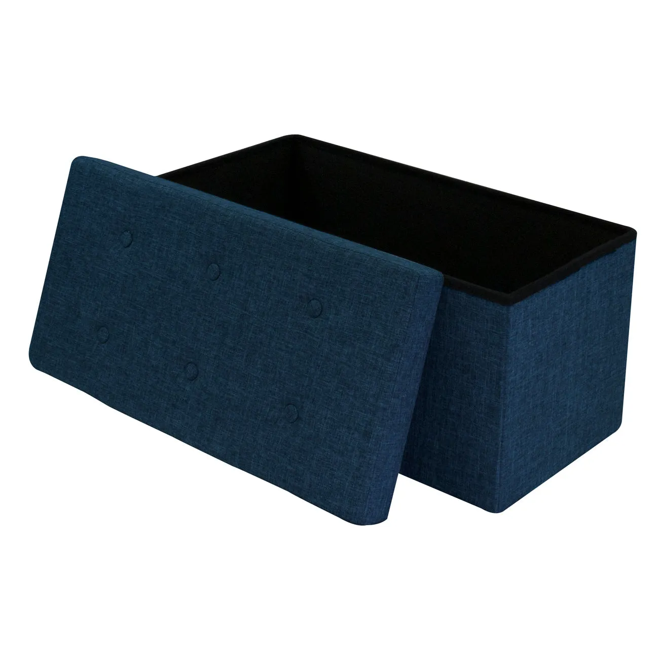 Faux Linen Storage Bench (Medium)