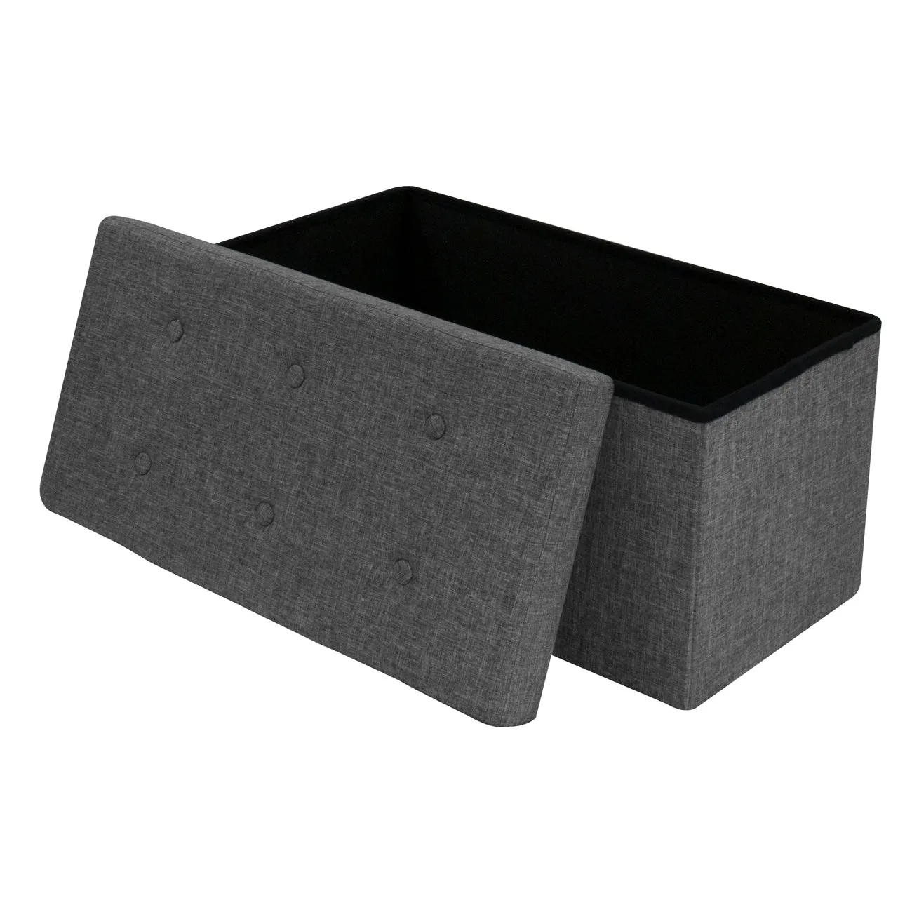 Faux Linen Storage Bench (Medium)